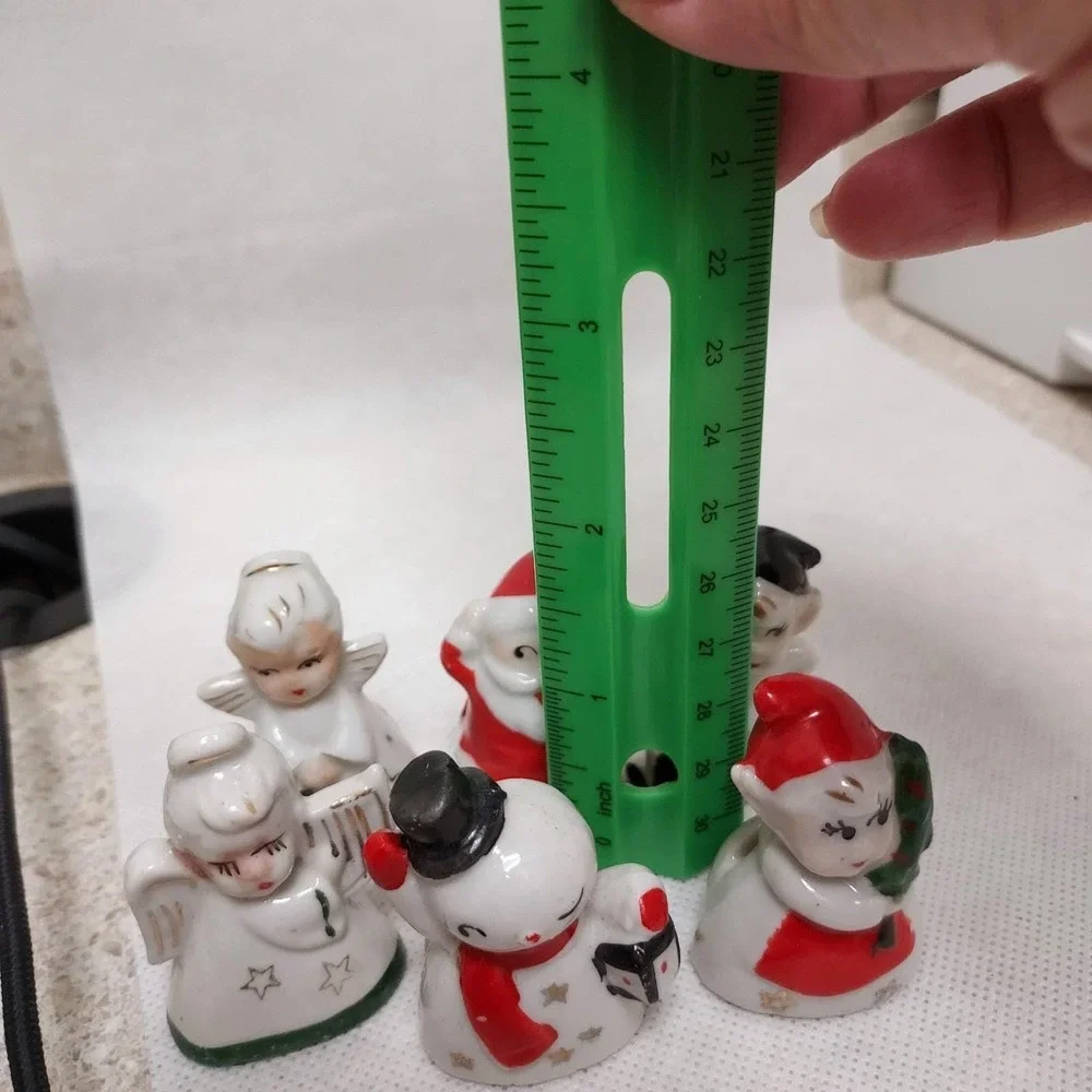 Commodore‎ Vintage 1950'S Japan Christmas Santa Placecard holders #3010 6 pieces